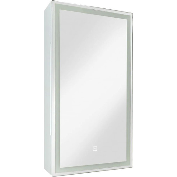 Зеркало-шкаф Art&Max Techno Led 35 см AM-Tec-350-650-1D-R-DS-F, белый матовый фото 