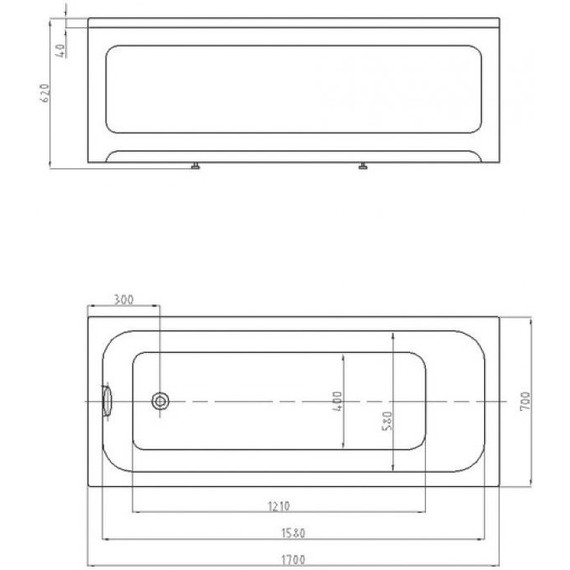 Ванна акриловая Azario Bella 170x70 см AV.0020170, Размер - мм: 1700х700 - 5 Ванна акриловая Azario Bella 170x70 см AV.0020170, Размер - мм: 1700х700 фото 5