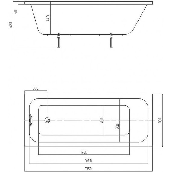 Ванна акриловая Azario Bella 175x70 см AV.0020175, Размер - мм: 1750х700 - 5 Ванна акриловая Azario Bella 175x70 см AV.0020175, Размер - мм: 1750х700 фото 5