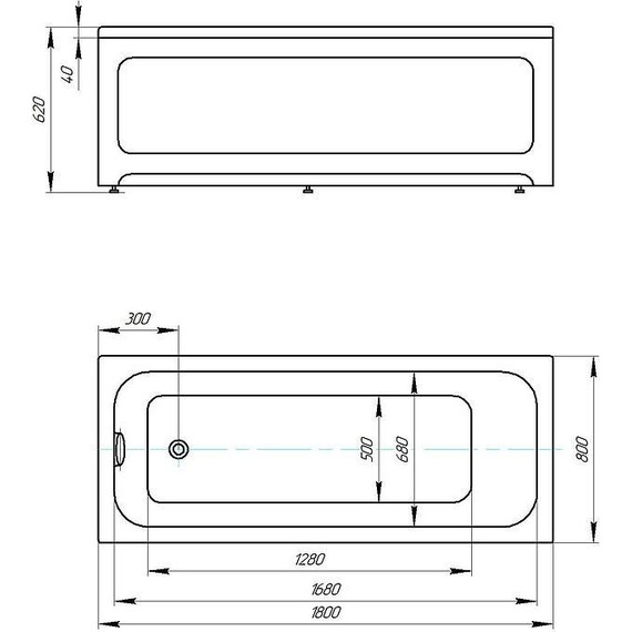 Ванна акриловая Azario Bella 180x80 см AV.0020180, Размер - мм: 1800х800 - 5 Ванна акриловая Azario Bella 180x80 см AV.0020180, Размер - мм: 1800х800 фото 5