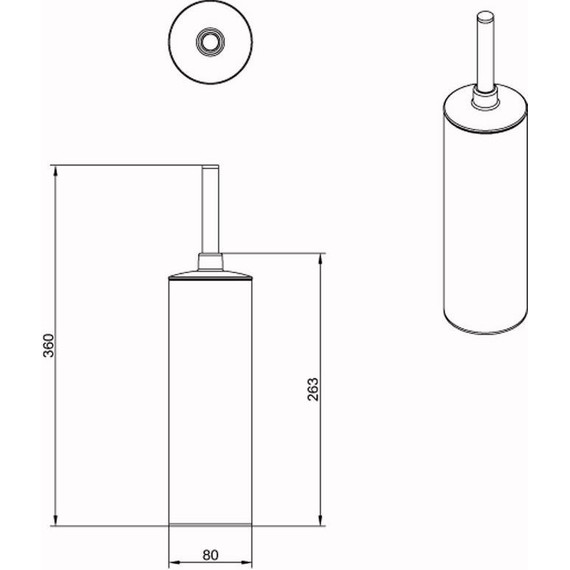 Ершик для унитаза напольный Azario Nessy AZ-450 - 2 Ершик для унитаза напольный Azario Nessy AZ-450 фото 2