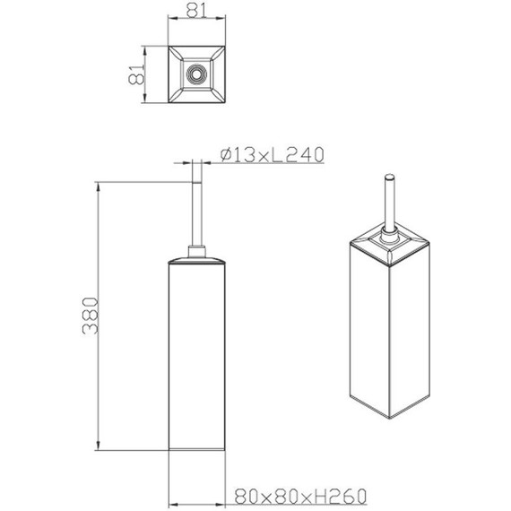 Ершик для унитаза напольный Azario Rina AZ-451 фото 2