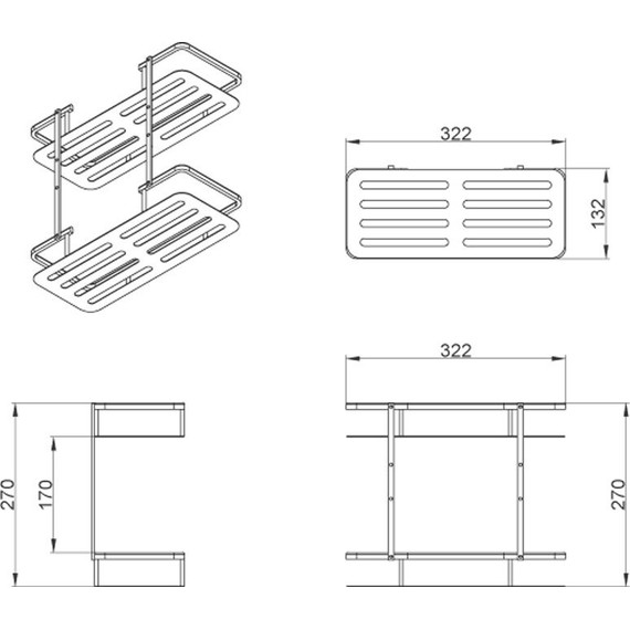 Полка Azario AZ-835-2 - 2 Полка Azario AZ-835-2 фото 2