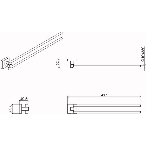 Держатель для полотенца Azario Rina AZ-87002A фото 2