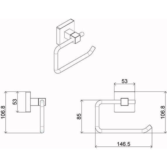 Держатель для туалетной бумаги Azario Rina AZ-87010A фото 2