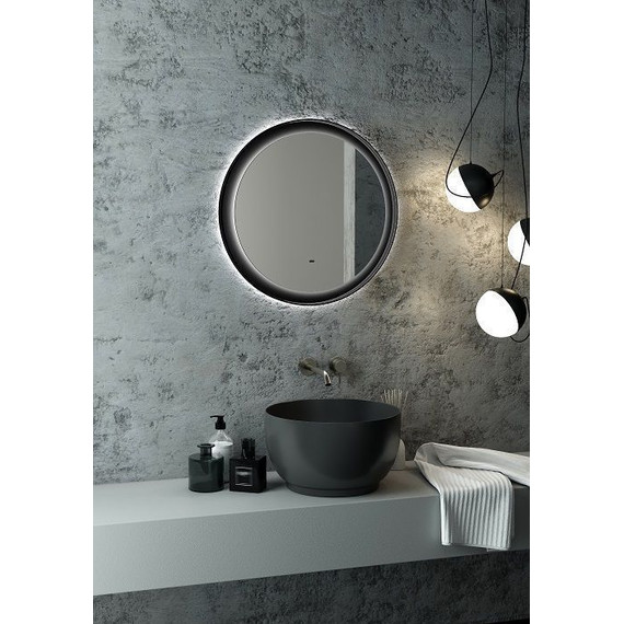 Зеркало Art&Max Napoli Led 80 см AM-Nap-800-DS-F, черный матовый - 2 Зеркало Art&Max Napoli Led 80 см AM-Nap-800-DS-F, черный матовый фото 2