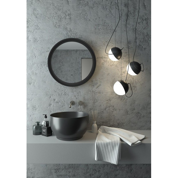 Зеркало Art&Max Napoli Led 80 см AM-Nap-800-DS-F, черный матовый - 4 Зеркало Art&Max Napoli Led 80 см AM-Nap-800-DS-F, черный матовый фото 4