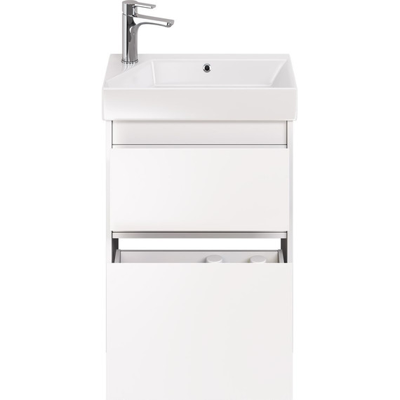 Тумба универсальная с раковиной Dreja Slim 55 см 99.0400, белый глянцевый - 7 Тумба универсальная с раковиной Dreja Slim 55 см 99.0400, белый глянцевый фото 7