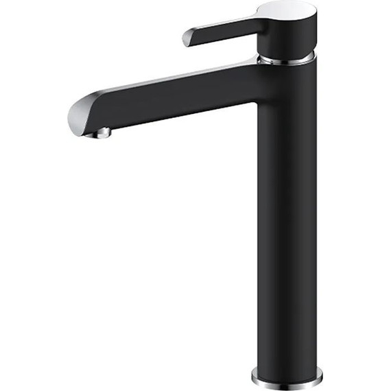 Смеситель для раковины высокий Gappo G1003-16, черный/хром фото 