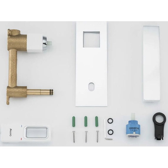 Смеситель для раковины настенный Gappo Futura G1017-12, белый/хром фото 7