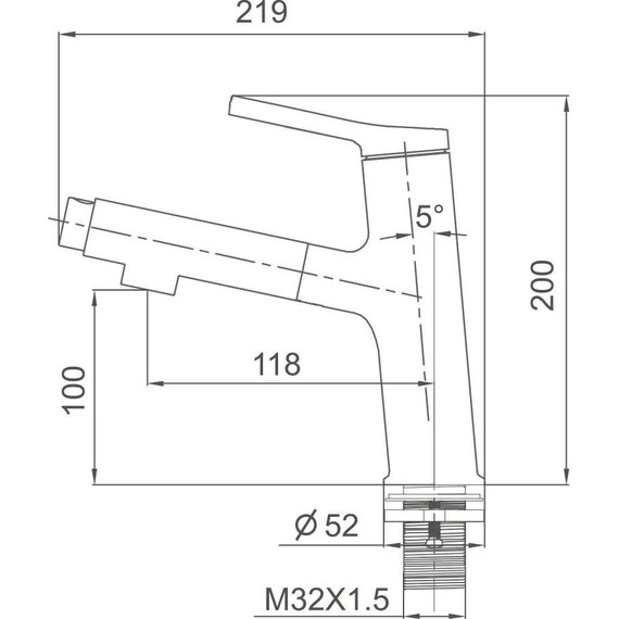 Смеситель для раковины с выдвижным изливом Gappo G1052-76, черный - 2 Смеситель для раковины с выдвижным изливом Gappo G1052-76, черный фото 2