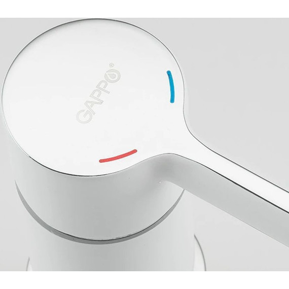 Смеситель для ванны Gappo G1103-8, белый/хром фото 5