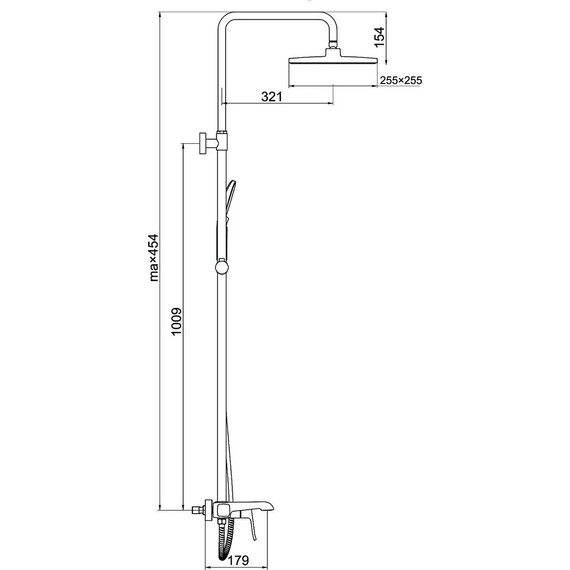 Душевая стойка Gappo G2450, черный - 2 Душевая стойка Gappo G2450, черный фото 2