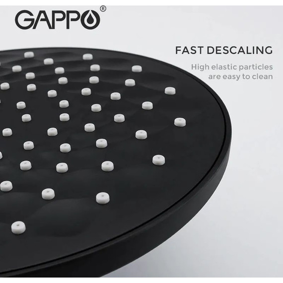 Душевая стойка с термостатом Gappo G2490-6, черный, Цвет производителя: чёрный - 2 Душевая стойка с термостатом Gappo G2490-6, черный, Цвет производителя: чёрный фото 2