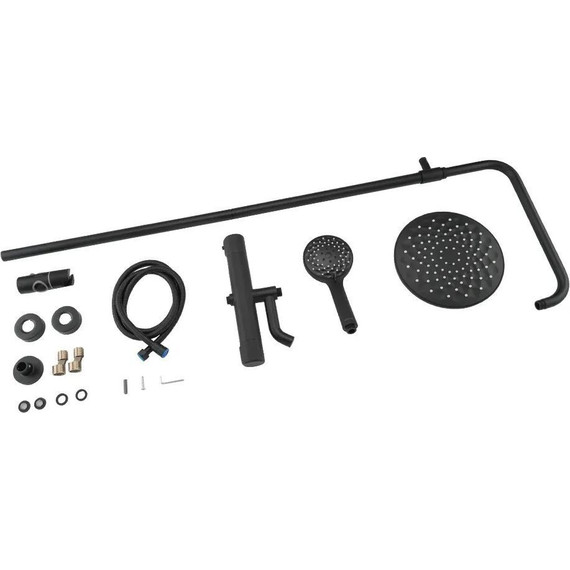 Душевая стойка с термостатом Gappo G2490-6, черный, Цвет производителя: чёрный - 9 Душевая стойка с термостатом Gappo G2490-6, черный, Цвет производителя: чёрный фото 9