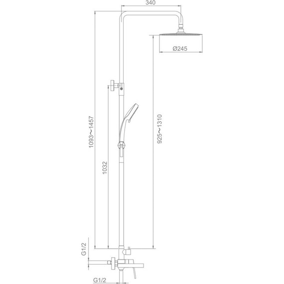 Душевая стойка Gappo G2499-30, сатин - 11 Душевая стойка Gappo G2499-30, сатин фото 11