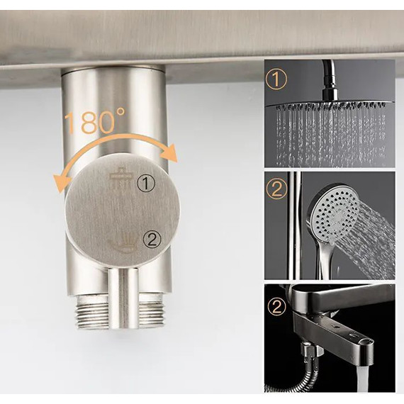 Душевая стойка Gappo G2499-30, сатин - 4 Душевая стойка Gappo G2499-30, сатин фото 4