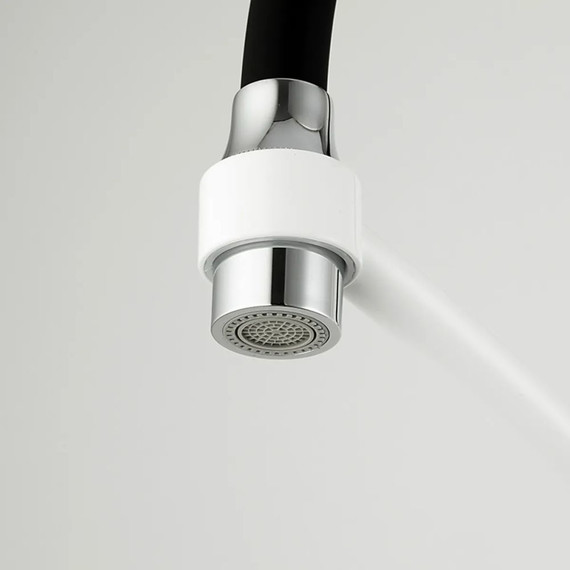 Смеситель для кухни Gappo G4048-8, белый/черный фото 7