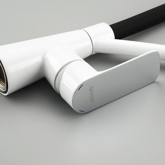 Смеситель для кухни Gappo G4048-8, белый/черный фото 5