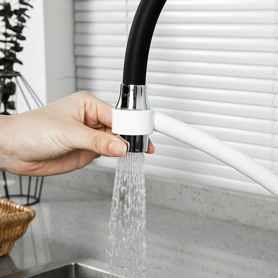 Смеситель для кухни Gappo G4048-8, белый/черный фото 3