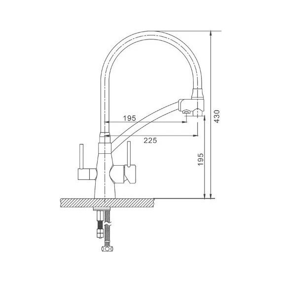 Смеситель для кухни Gappo G4398-19, оружейная сталь - 3 Смеситель для кухни Gappo G4398-19, оружейная сталь фото 3