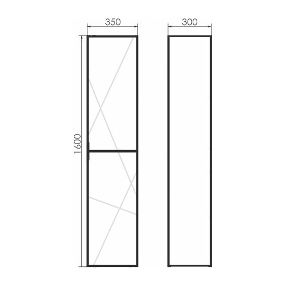 Пенал подвесной Comforty Мерано 35 см, белый/дуб дымчатый - 7 Пенал подвесной Comforty Мерано 35 см, белый/дуб дымчатый фото 7