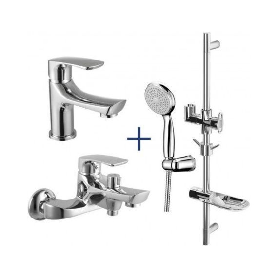 Набор смесителей 3 в 1 для ванны Lemark LM1780C фото 