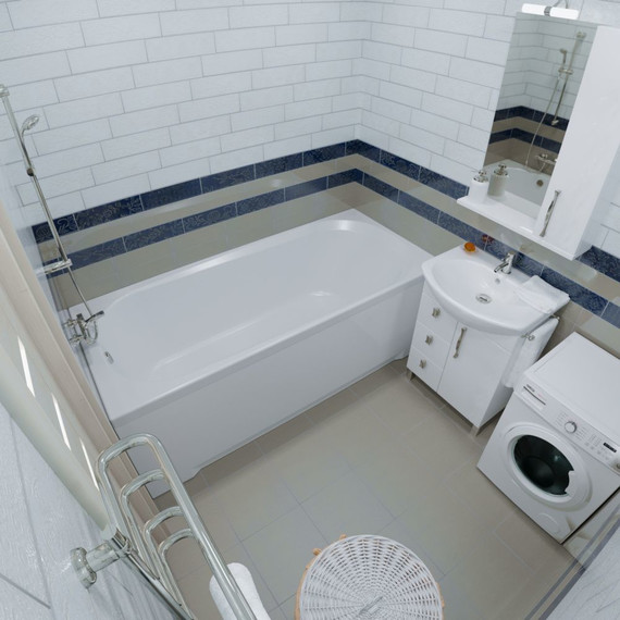 Ванна акриловая Тритон Дина 170x75 см с каркасом фото 6