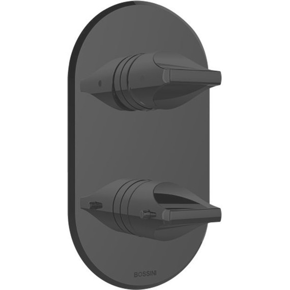 Смеситель для ванны с термостатом Bossini Apice Z00500.073, черный матовый фото 