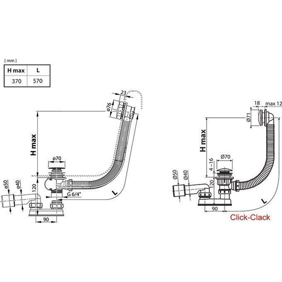 Сифон для ванны Ravak X01745, чёрный матовый - 2 Сифон для ванны Ravak X01745, чёрный матовый фото 2