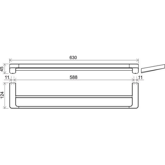 Полотенцедержатель Ravak 10° X07P562, цвет чёрный - 4 Полотенцедержатель Ravak 10° X07P562, цвет чёрный фото 4