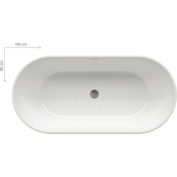 Ванна отдельностоящая Ravak Freedom O 169х80 см XC00100032 (чёрный слив) - 2 Ванна отдельностоящая Ravak Freedom O 169х80 см XC00100032 (чёрный слив) фото 2
