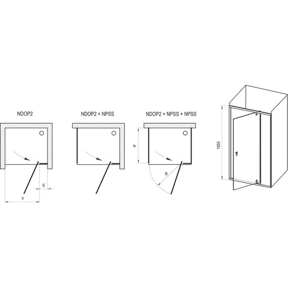 Душевая дверь Ravak Nexty NDOP2 120 см 03OG0101Z1, белый/прозрачное - 3 Душевая дверь Ravak Nexty NDOP2 120 см 03OG0101Z1, белый/прозрачное фото 3
