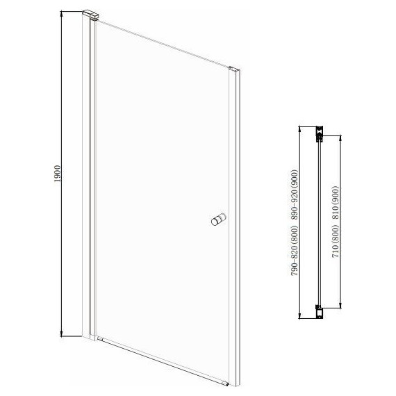 Душевая дверь Azario Alberta 80 см AZ-NK6211 800, хром/прозрачное - 5 Душевая дверь Azario Alberta 80 см AZ-NK6211 800, хром/прозрачное фото 5