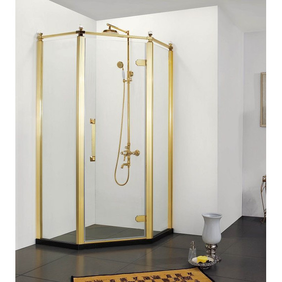 Душевое ограждение Azario Ontario AZ-NBB3231 100х100 см (стекло 8 мм) золото/прозрачное - 3 Душевое ограждение Azario Ontario AZ-NBB3231 100х100 см (стекло 8 мм) золото/прозрачное фото 3