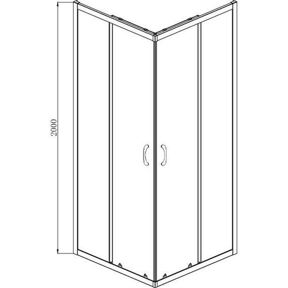 Душевое ограждение Azario Milton 100х100 см AZ-ND1142 1000 Black, черный/прозрачное - 3 Душевое ограждение Azario Milton 100х100 см AZ-ND1142 1000 Black, черный/прозрачное фото 3