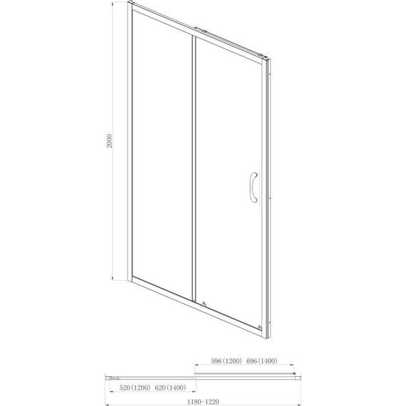 Душевая дверь Azario Milton 120 см AZ-ND6121 1200, хром/прозрачное - 3 Душевая дверь Azario Milton 120 см AZ-ND6121 1200, хром/прозрачное фото 3