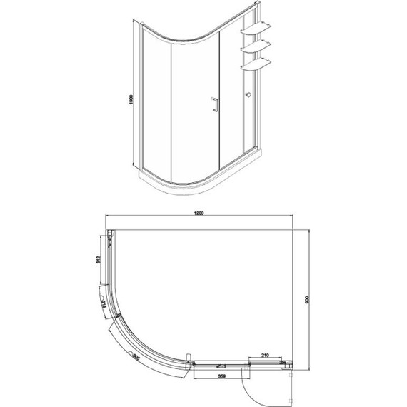 Душевое ограждение Azario Victoria AZ-NNQ2131-1-L 120х90 см (стекло 8 мм) хром/прозрачное - 5 Душевое ограждение Azario Victoria AZ-NNQ2131-1-L 120х90 см (стекло 8 мм) хром/прозрачное фото 5