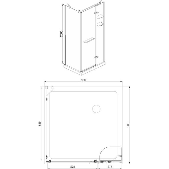 Душевое ограждение Azario Montreal AZ-NWG1231-R 90х90 см (стекло 8 мм) алюминий/прозрачное - 5 Душевое ограждение Azario Montreal AZ-NWG1231-R 90х90 см (стекло 8 мм) алюминий/прозрачное фото 5