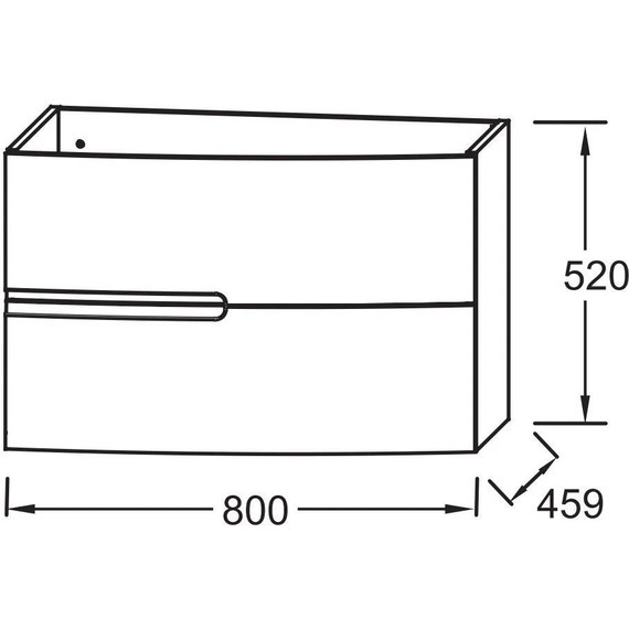 Тумба подвесная с раковиной Jacob Delafon Nona 80 см EB1888RU-G1C, белый глянцевый (стеклянная раковина EB1884RU-DE1) фото 6