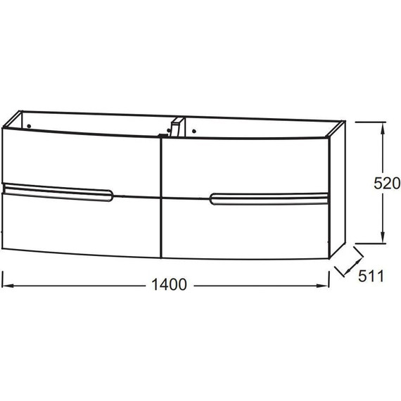 Тумба подвесная с раковиной Jacob Delafon Nona 140 см EB1891RU-442, серый антрацит (стеклянная раковина EB1887RU-DE1) фото 6