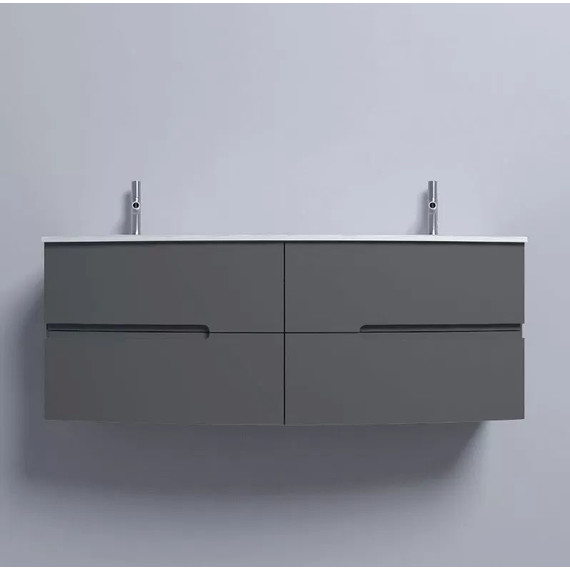 Тумба подвесная с раковиной Jacob Delafon Nona 140 см EB1891RU-442, серый антрацит (раковина из искусственного мрамора EB1883RU-00) фото 3