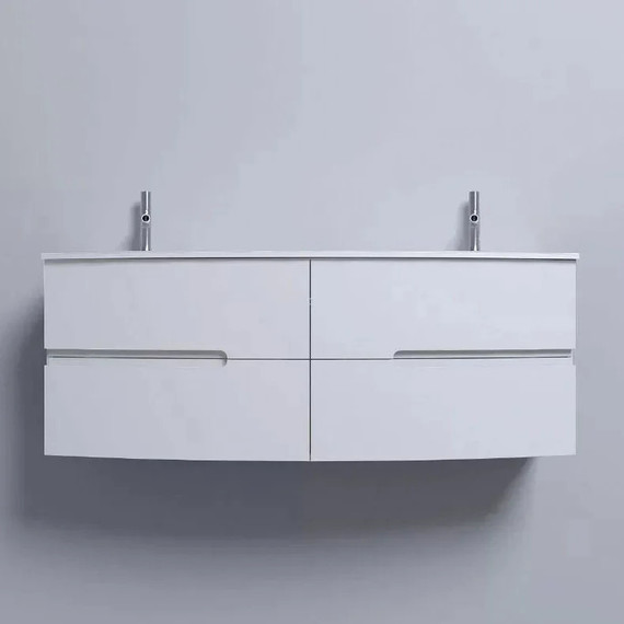 Тумба подвесная с раковиной Jacob Delafon Nona 140 см EB1891RU-G1C, белый глянцевый (стеклянная раковина EB1887RU-DE1) фото 3