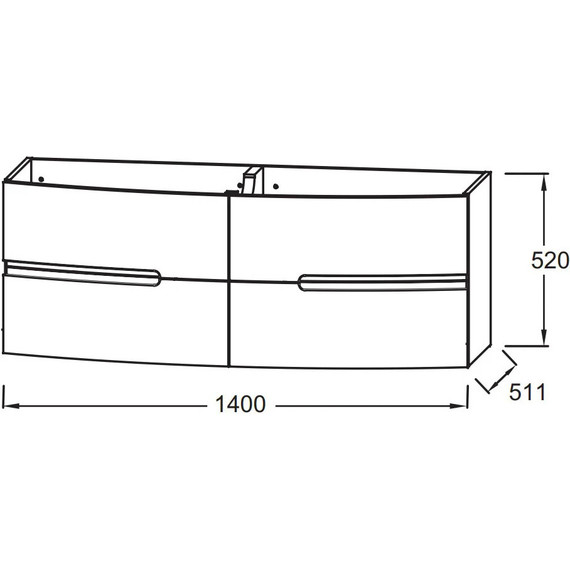 Тумба подвесная с раковиной Jacob Delafon Nona 140 см EB1891RU-G1C, белый глянцевый (стеклянная раковина EB1887RU-DE1) фото 6