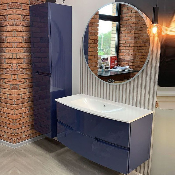 Пенал подвесной Jacob Delafon Nona 30x147 см L EB1892LRU-G98, темно-синий - 4 Пенал подвесной Jacob Delafon Nona 30x147 см L EB1892LRU-G98, темно-синий фото 4