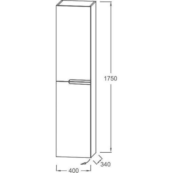 Пенал подвесной Jacob Delafon Nona 40x175 см L EB1893LRU-442, серый антрацит - 4 Пенал подвесной Jacob Delafon Nona 40x175 см L EB1893LRU-442, серый антрацит фото 4