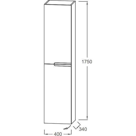Пенал подвесной Jacob Delafon Nona 40x175 см L EB1893LRU-G1C, белый глянцевый - 4 Пенал подвесной Jacob Delafon Nona 40x175 см L EB1893LRU-G1C, белый глянцевый фото 4