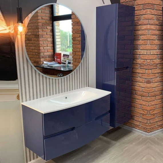 Пенал подвесной Jacob Delafon Nona 40x175 см R EB1983RRU-G98, темно-синий - 2 Пенал подвесной Jacob Delafon Nona 40x175 см R EB1983RRU-G98, темно-синий фото 2