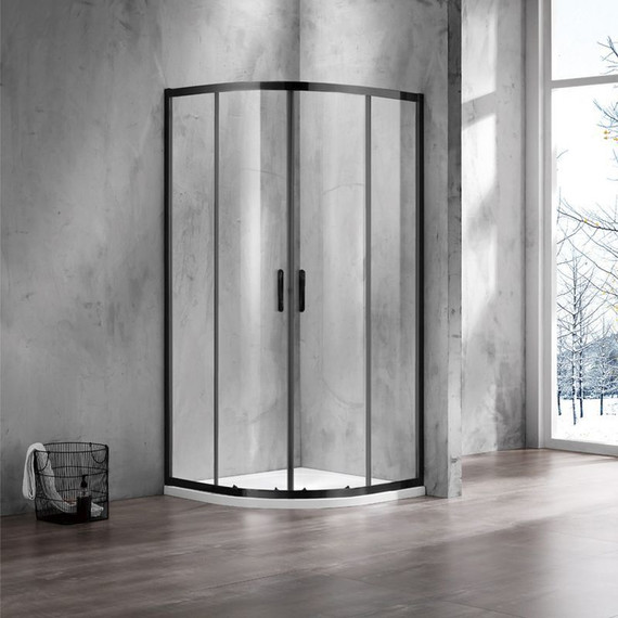 Душевое ограждение Azario Milton 100х100 см AZ-ND2142 1000 Black, черный/прозрачное - 2 Душевое ограждение Azario Milton 100х100 см AZ-ND2142 1000 Black, черный/прозрачное фото 2