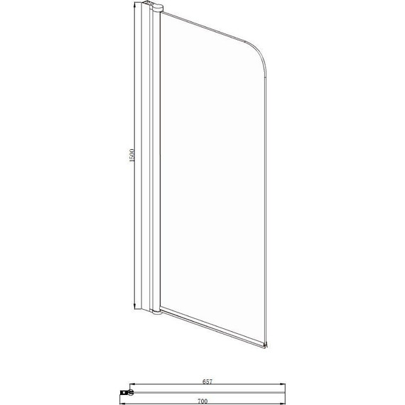 Шторка для ванны Azario Merrit 70х150 см NF6211, хром/прозрачное - 4 Шторка для ванны Azario Merrit 70х150 см NF6211, хром/прозрачное фото 4